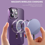 Magnetisk telefoncover til iPhone 14 Pro, CD-tekstur TPU + PC galvaniseret telefoncover