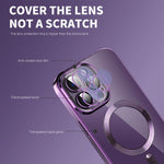 Magnetisk telefoncover til iPhone 14 Pro, CD-tekstur TPU + PC galvaniseret telefoncover