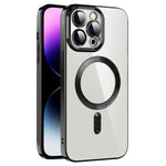 Magnetisk telefoncover til iPhone 14 Pro, CD-tekstur TPU + PC galvaniseret telefoncover