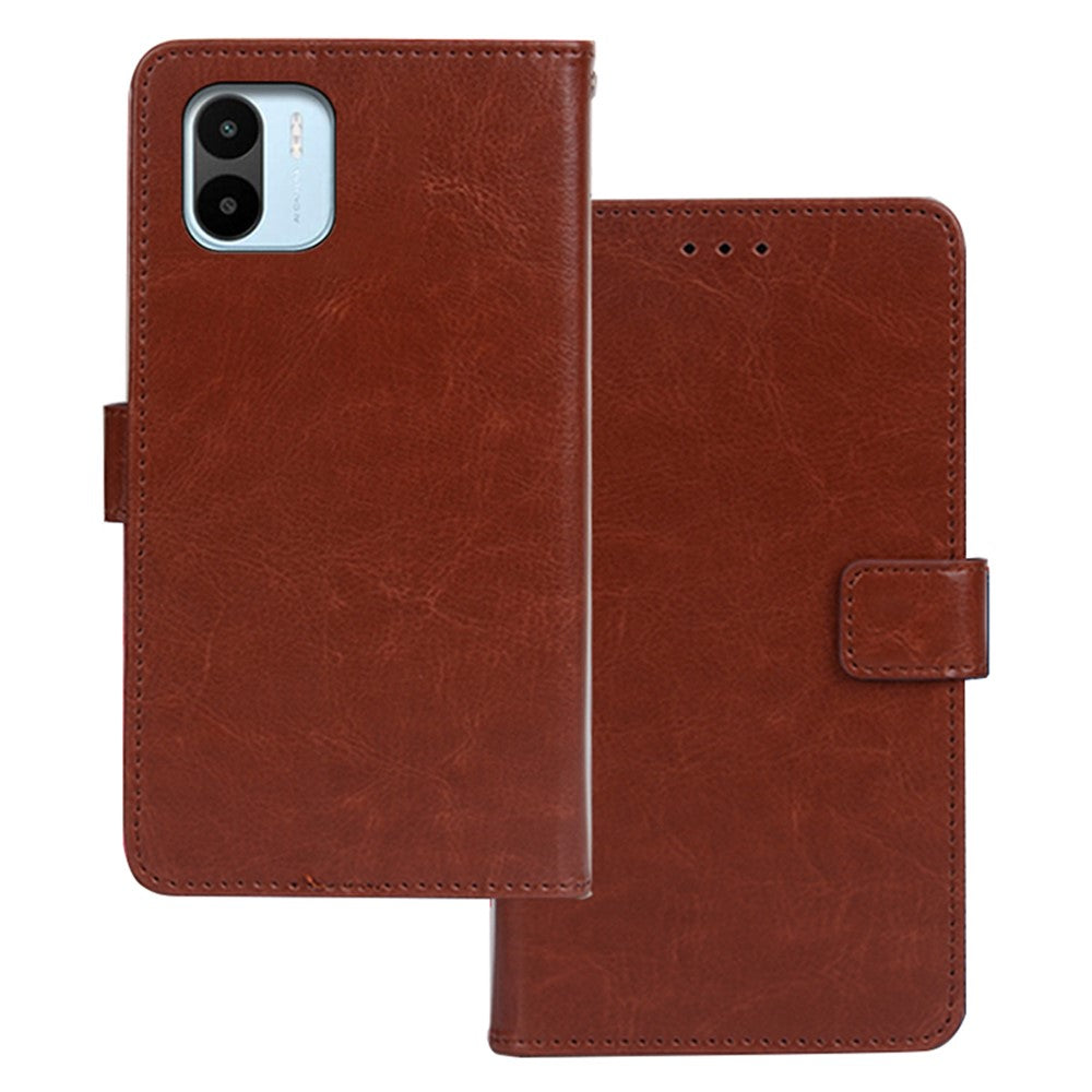 IDEWEI Shockproof Cover for Xiaomi Redmi A2 4G / A1 4G PU Leather Wallet Stand Crazy Horse Texture Phone Case