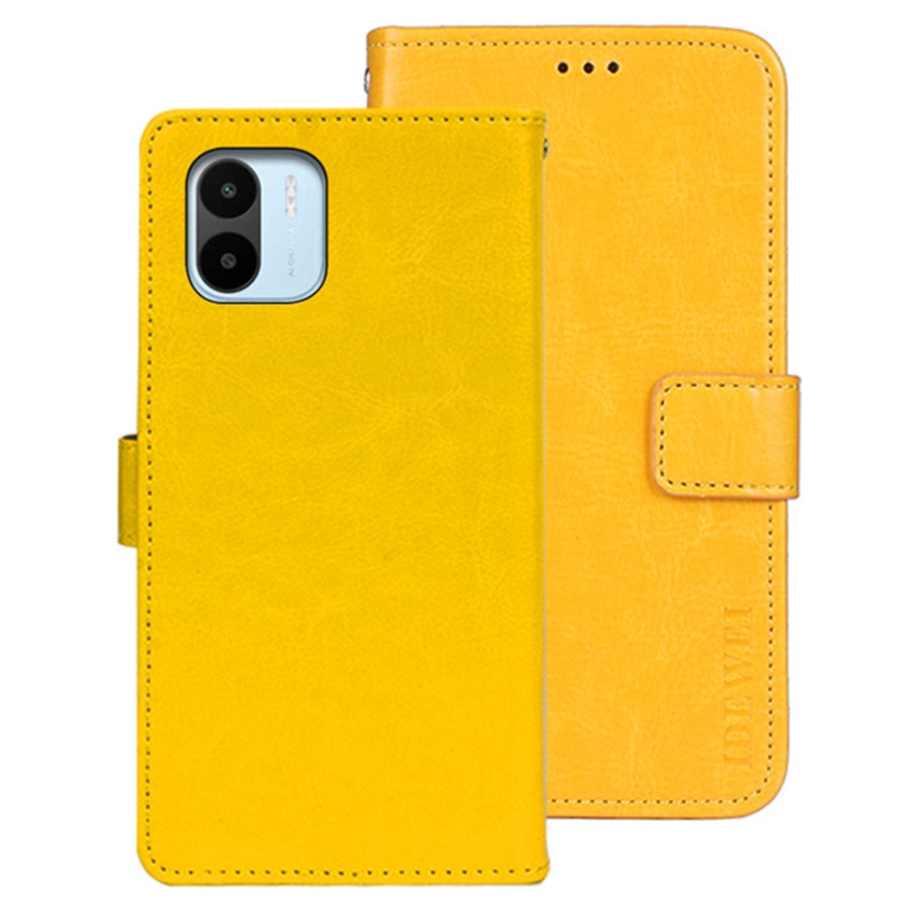 IDEWEI För Xiaomi Redmi A2 4G / A1 4G Stativmobilskal Folio Magnetiskt PU-läder Plånboksfodral