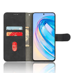 For Honor X8a 4G Hudvenligt PU-læder telefoncover med stander, beskyttende telefonpung-cover