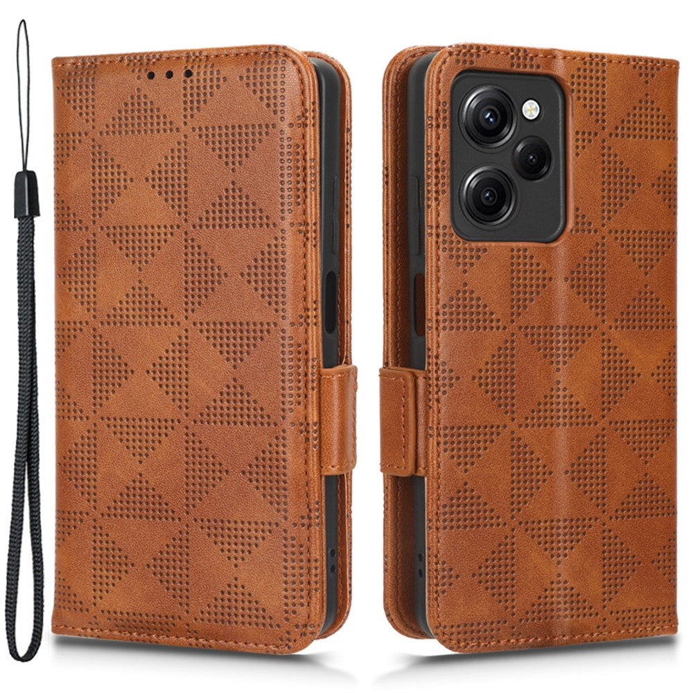 Xiaomi Poco X5 Pro 5G / Redmi Note 12 Pro Speed 5G Cell Phone Stand Case Imprinted Pattern Wallet Cover