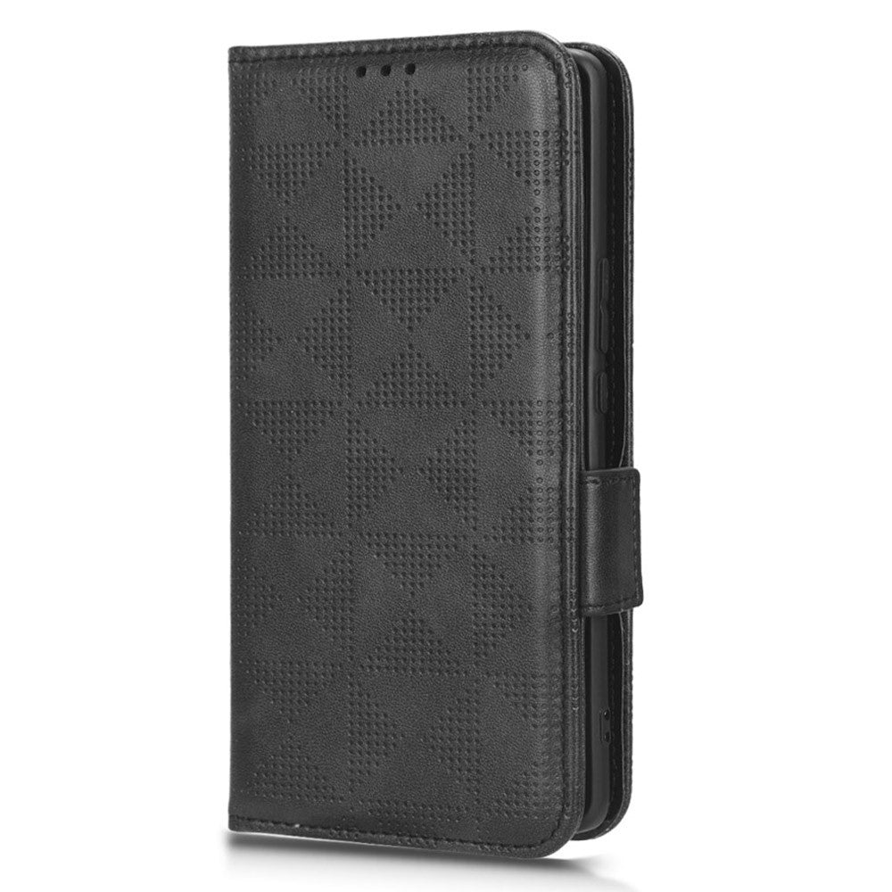 For Honor X40 5G / X9a 5G / Magic5 Lite 5G Imprinted Triangle Pattern Phone Cove Wallet Stand Case