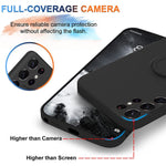 Cell Phone Case for Samsung Galaxy S23 Ultra Ring Kickstand Liquid Silicone Protective Phone Cover with Lanyard