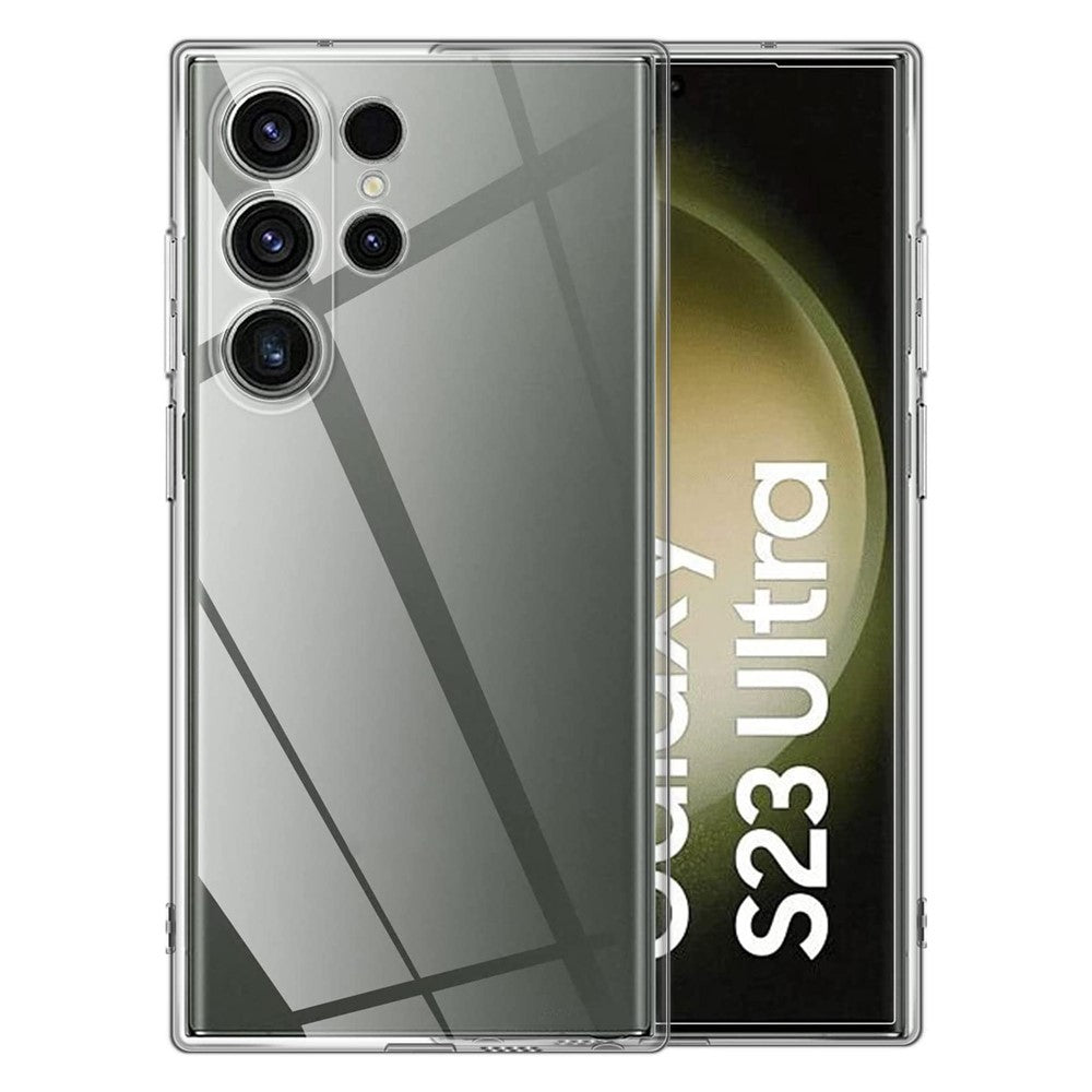 Samsung Galaxy S23 Ultra Stødsikkert TPU-mobilcover, anti-fingeraftryk og beskyttende mobilcover