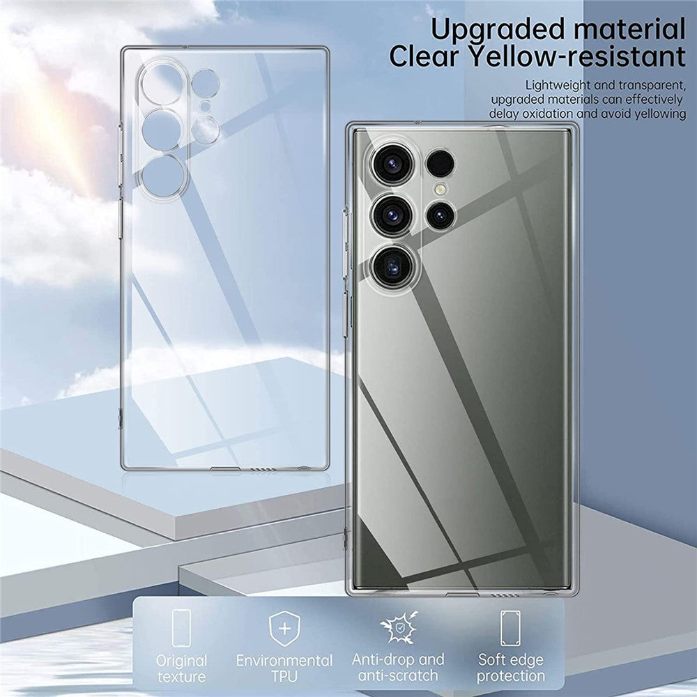 Samsung Galaxy S23 Ultra Stødsikkert TPU-mobilcover, anti-fingeraftryk og beskyttende mobilcover
