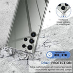 Samsung Galaxy S23 Ultra Stødsikkert TPU-mobilcover, anti-fingeraftryk og beskyttende mobilcover