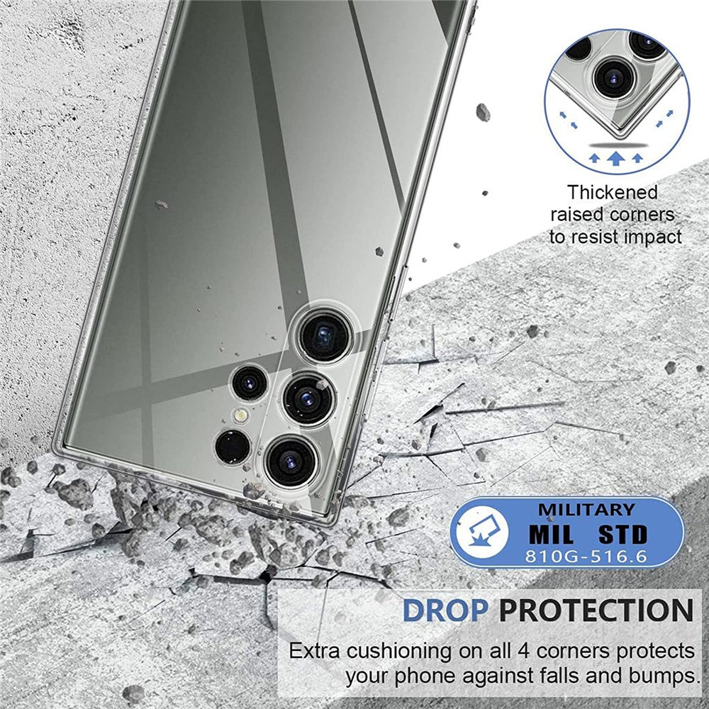 Samsung Galaxy S23 Ultra Stødsikkert TPU-mobilcover, anti-fingeraftryk og beskyttende mobilcover