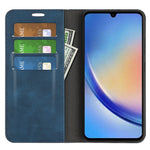 For Samsung Galaxy A34 5G Skin-touch Wallet Case PU Leather Flip Stand Phone Cover