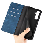 For Samsung Galaxy A34 5G Skin-touch Wallet Case PU Leather Flip Stand Phone Cover