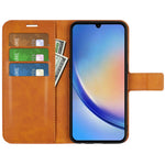 Til Samsung Galaxy A34 5G Folio Flip Telefoncover Kalvetekstur Standpungcover