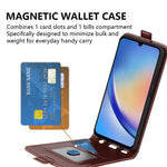 Vertical Flip Cover for Samsung Galaxy A34 5G , Crazy Horse Texture Leather Case with Card Slot