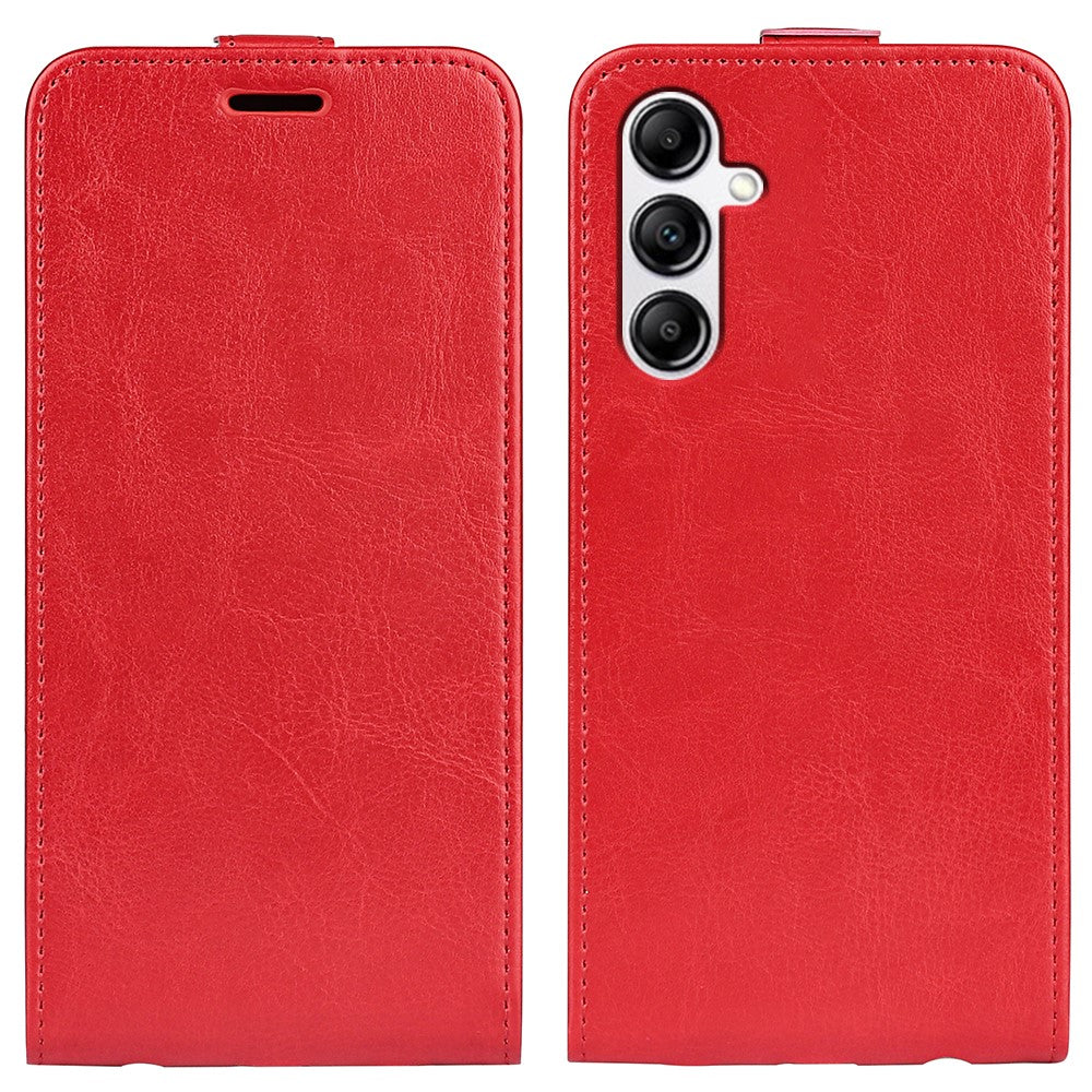 Vertical Flip Cover for Samsung Galaxy A34 5G , Crazy Horse Texture Leather Case with Card Slot