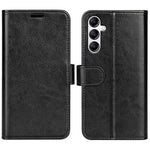Til Samsung Galaxy A34 5G Crazy Horse Texture Cover Læderpung Stativ Folio Flip Cover