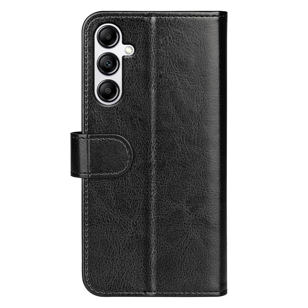Til Samsung Galaxy A34 5G Crazy Horse Texture Cover Læderpung Stativ Folio Flip Cover
