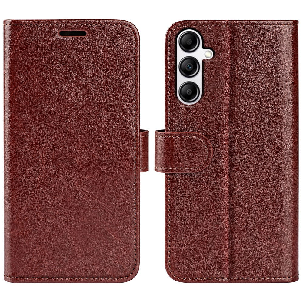 Til Samsung Galaxy A34 5G Crazy Horse Texture Cover Læderpung Stativ Folio Flip Cover