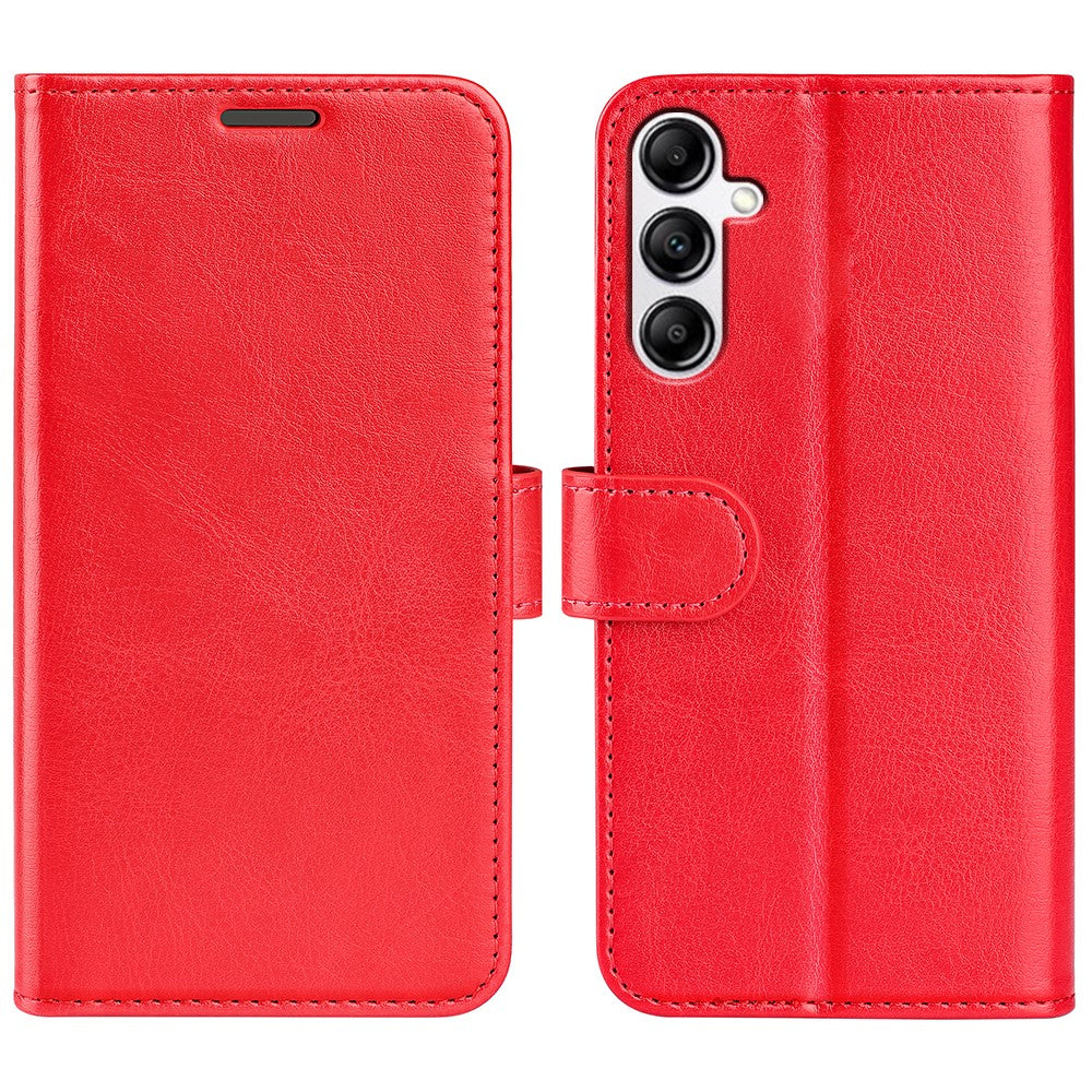 Til Samsung Galaxy A34 5G Crazy Horse Texture Cover Læderpung Stativ Folio Flip Cover