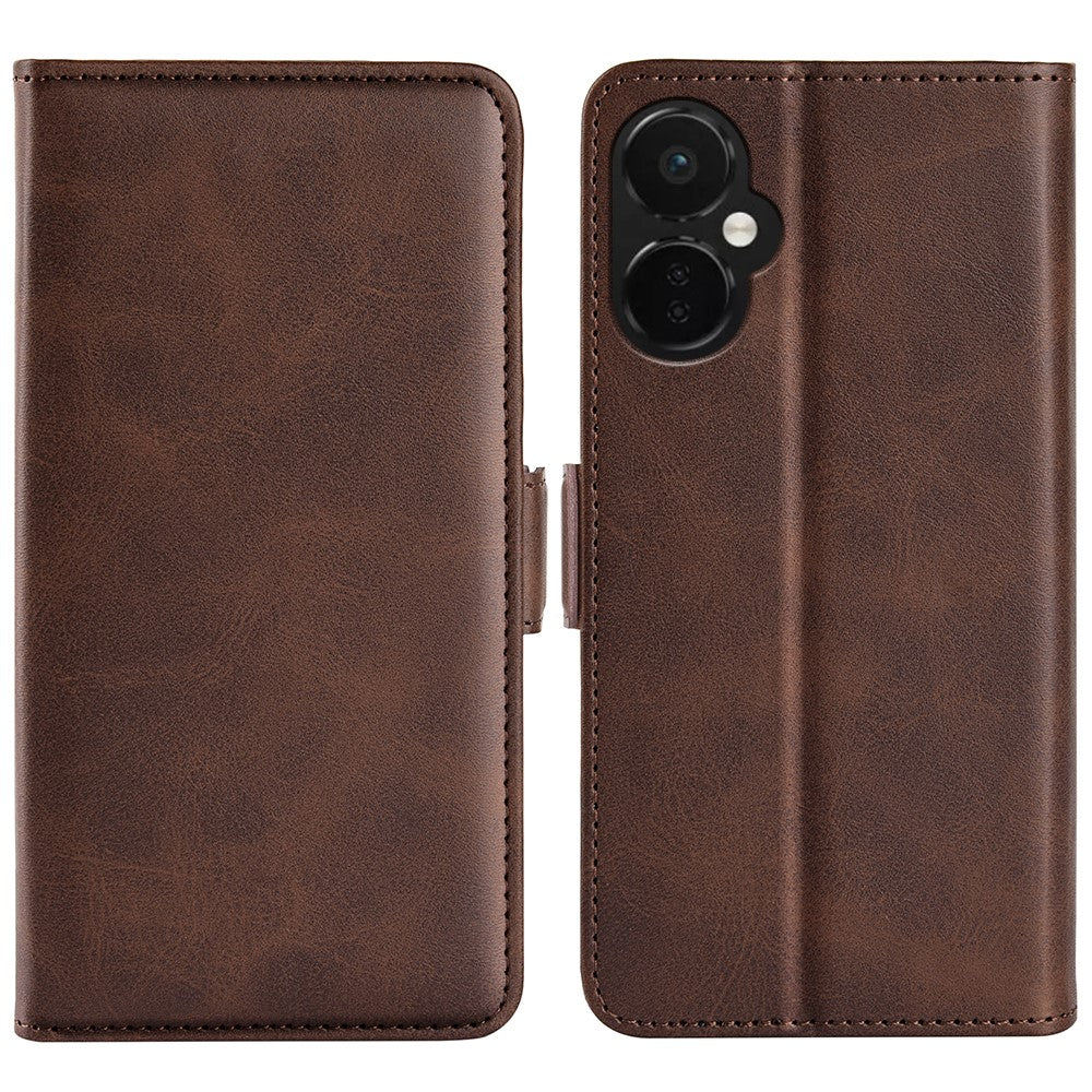 For OnePlus Nord CE 3 Lite 5G / Nord N30 5G Phone Case Leather Calf Texture Magnetic Stand Wallet Cell Phone Cover