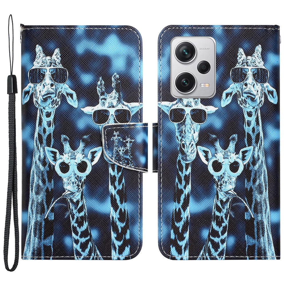 For Xiaomi Redmi Note 12 Pro 5G / Note 12 Pro Speed 5G / Poco X5 Pro 5G PU Leather Stand Pattern Phone Case with Wallet