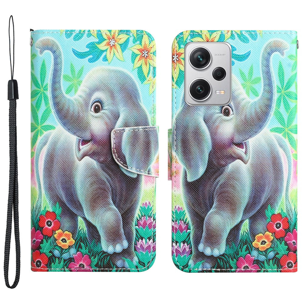 For Xiaomi Redmi Note 12 Pro 5G / Note 12 Pro Speed 5G / Poco X5 Pro 5G PU Leather Stand Pattern Phone Case with Wallet
