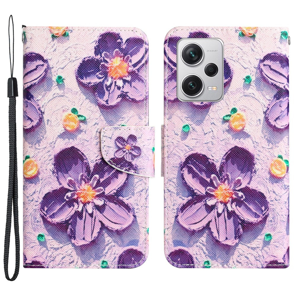 For Xiaomi Redmi Note 12 Pro 5G / Note 12 Pro Speed 5G / Poco X5 Pro 5G PU Leather Stand Pattern Phone Case with Wallet