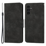 For Samsung Galaxy A24 4G (162.1 x 77.6 x 8.3mm) Solid Color Protective Flip Phone Case Wallet Stand Leather Cell Phone Cover