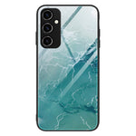 Til Samsung Galaxy A54 5G Marmormønster Telefoncover Hærdet Glas + PC + TPU Stødbeskyttende Cover