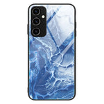 Til Samsung Galaxy A54 5G Marmormønster Telefoncover Hærdet Glas + PC + TPU Stødbeskyttende Cover