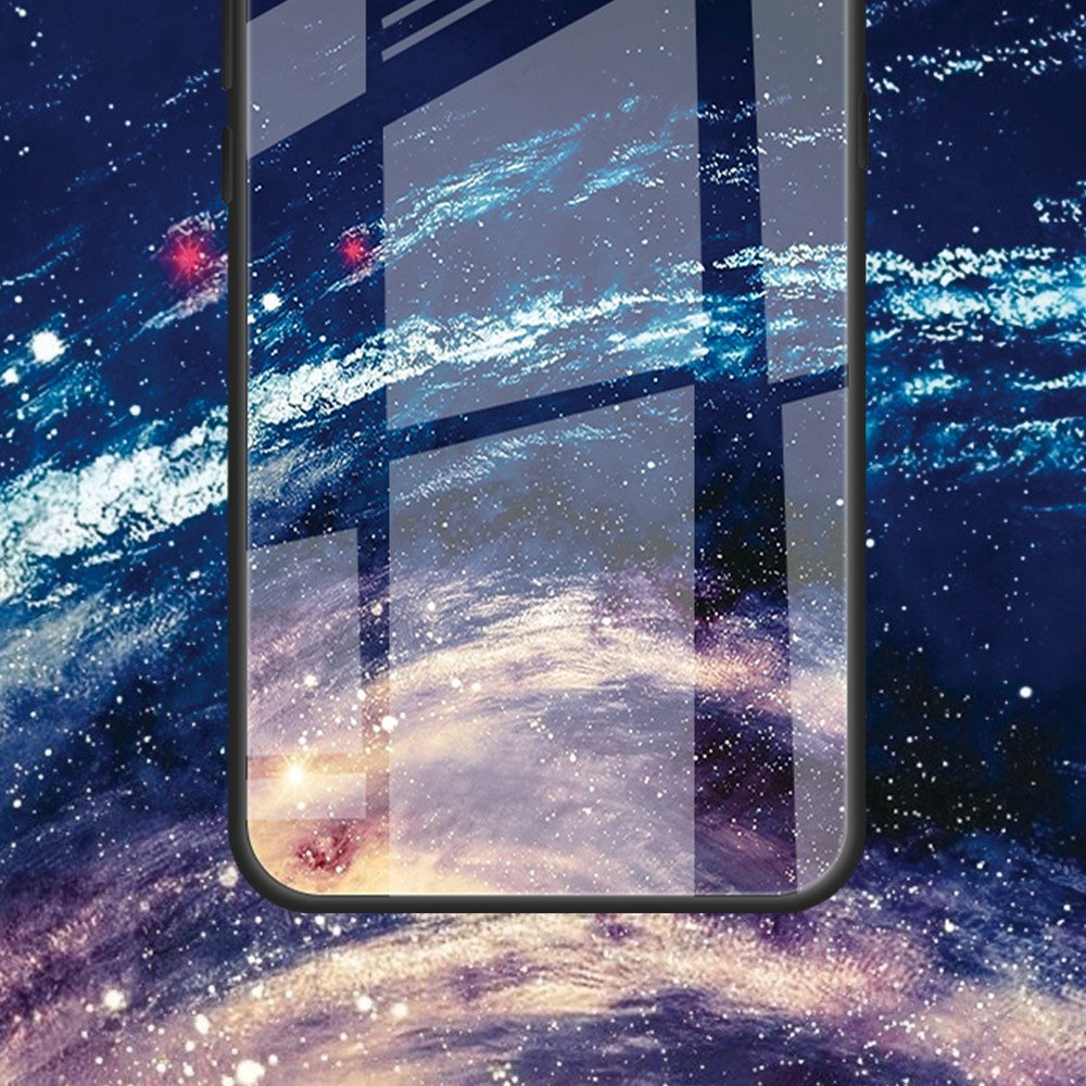 For Samsung Galaxy A54 5G Phone Cover Pattern Printing Tempered Glass+PC+TPU Phone Case