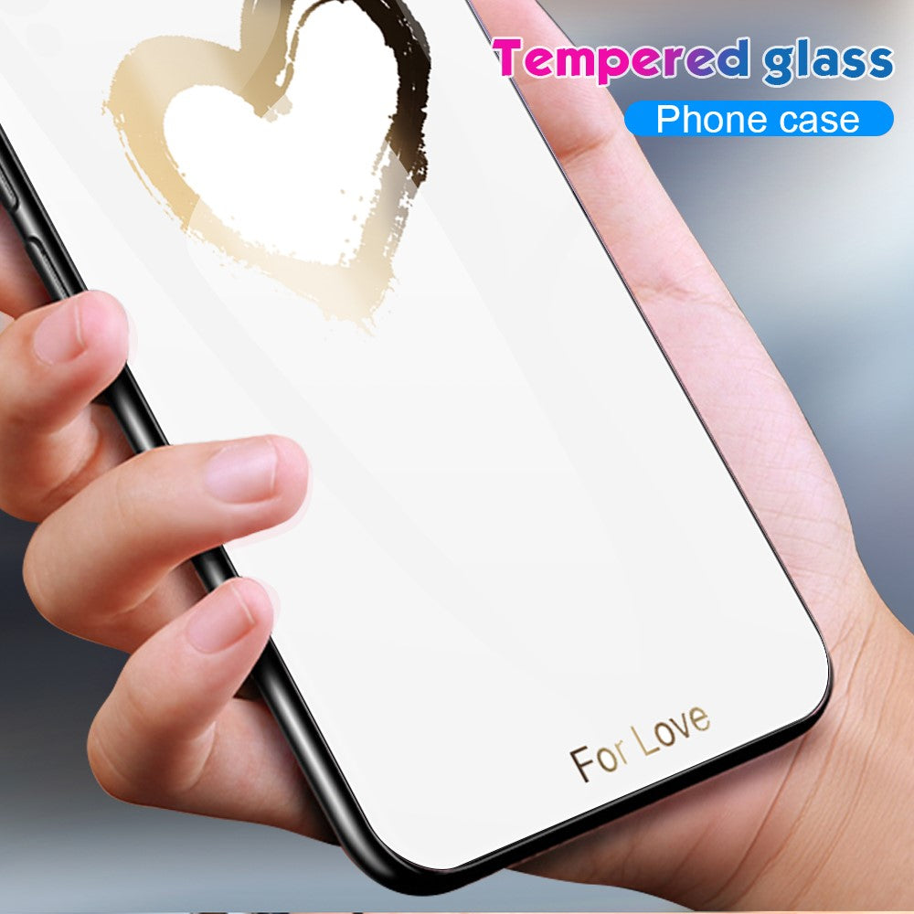 For Samsung Galaxy A54 5G Phone Cover Pattern Printing Tempered Glass+PC+TPU Phone Case