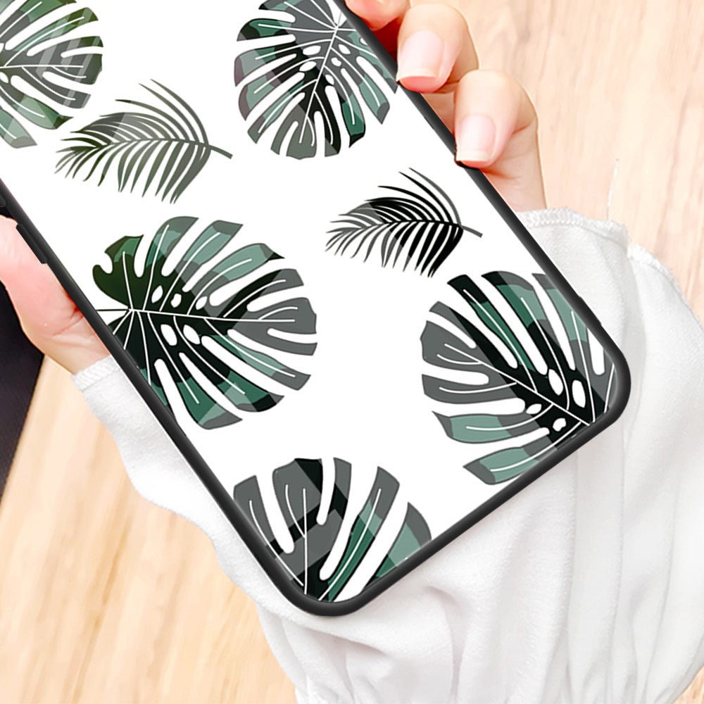 For Samsung Galaxy A54 5G Phone Cover Pattern Printing Tempered Glass+PC+TPU Phone Case