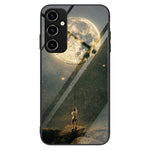 For Samsung Galaxy A54 5G Phone Cover Pattern Printing Tempered Glass+PC+TPU Phone Case