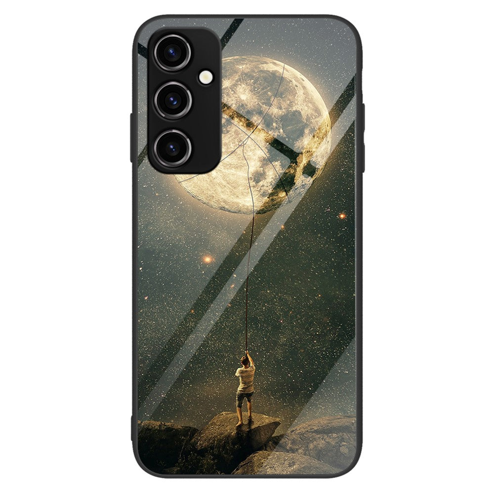 For Samsung Galaxy A54 5G Phone Cover Pattern Printing Tempered Glass+PC+TPU Phone Case