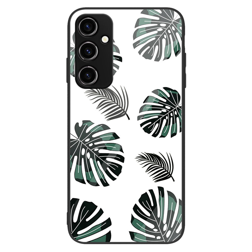 For Samsung Galaxy A54 5G Phone Cover Pattern Printing Tempered Glass+PC+TPU Phone Case