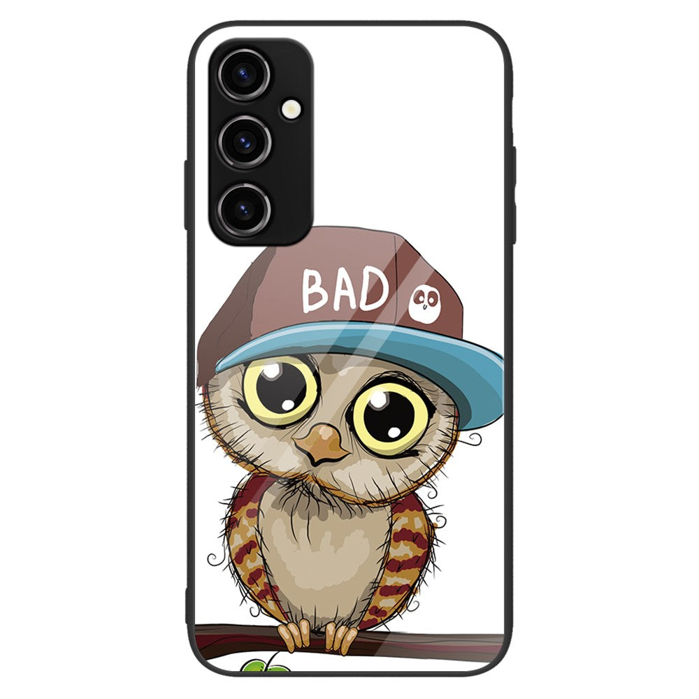 For Samsung Galaxy A54 5G Phone Cover Pattern Printing Tempered Glass+PC+TPU Phone Case