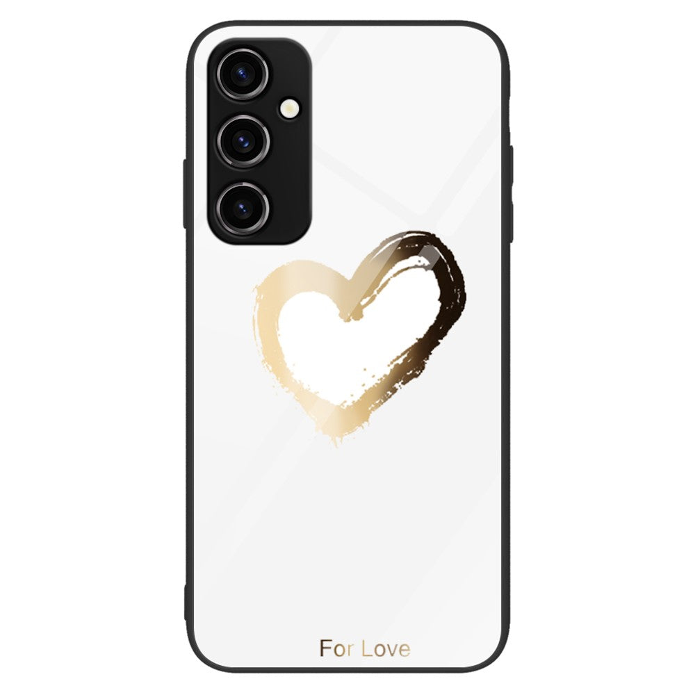 For Samsung Galaxy A54 5G Phone Cover Pattern Printing Tempered Glass+PC+TPU Phone Case