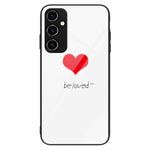 For Samsung Galaxy A54 5G Phone Cover Pattern Printing Tempered Glass+PC+TPU Phone Case