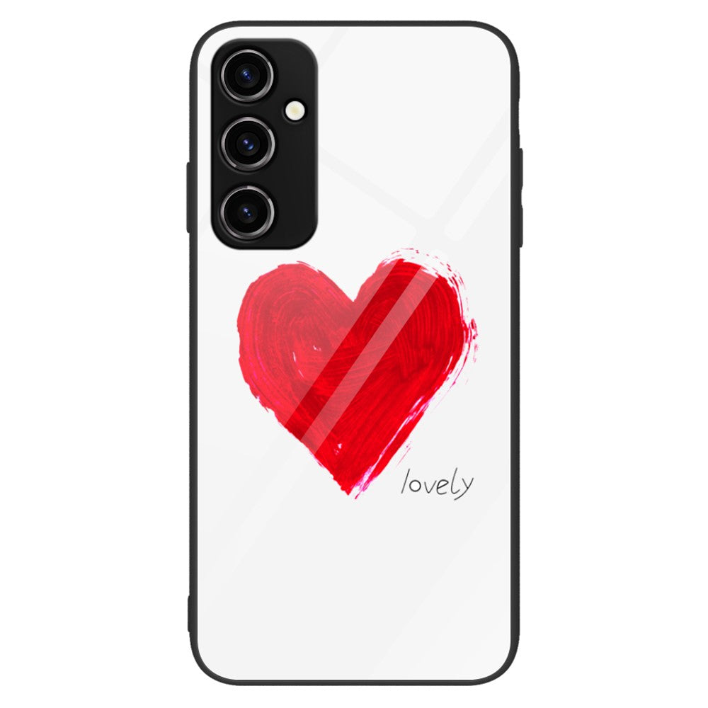 For Samsung Galaxy A54 5G Phone Cover Pattern Printing Tempered Glass+PC+TPU Phone Case