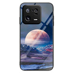 For Xiaomi 13 Pro 5G Cell Phone Case Pattern Printing Tempered Glass+PC+TPU Protective Phone Cover