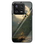 For Xiaomi 13 Pro 5G Cell Phone Case Pattern Printing Tempered Glass+PC+TPU Protective Phone Cover