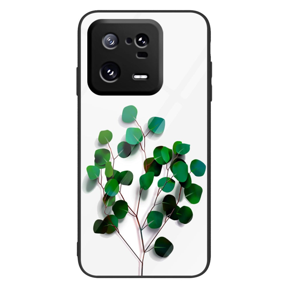 Xiaomi 13 Pro 5G mobilmobilskal mönstertryck härdat glas + PC + TPU skyddande mobilskal