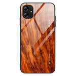 Til Samsung Galaxy A04e 4G / F04 4G / M04 4G Telefoncover med Træmønster Hærdet Glas + TPU Stødsikkert Bagcover