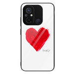 For Xiaomi Redmi 11A 4G / 12C 4G Tempered Glass+PC+TPU Phone Case Pattern Printing Smartphone Cover