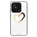 For Xiaomi Redmi 11A 4G / 12C 4G Tempered Glass+PC+TPU Phone Case Pattern Printing Smartphone Cover