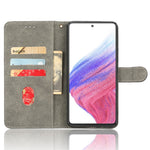 Til Samsung Galaxy A73 5G RFID-blokerende læder, anti-fald telefonetui, flip-stander, pungcover med håndrem