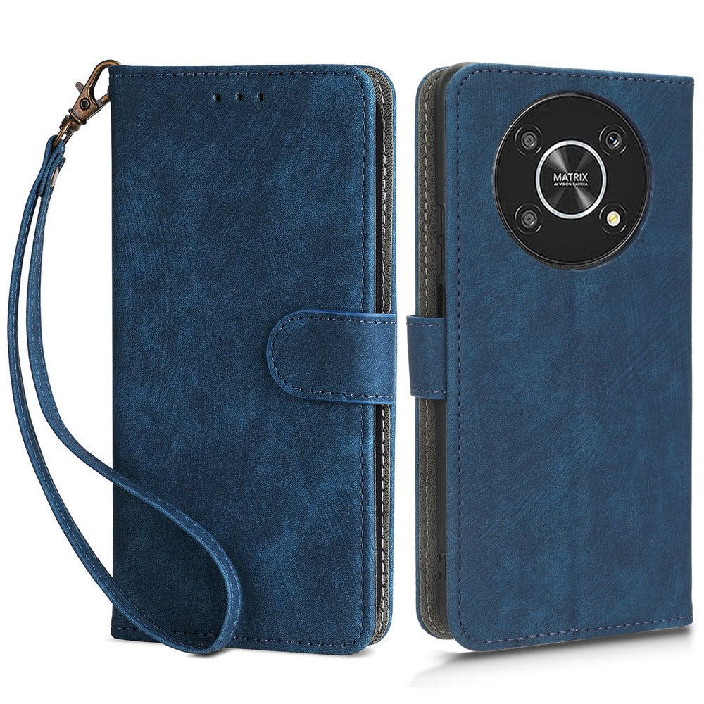 For Honor Magic4 Lite 5G / Magic4 Lite 4G / X9 5G / X9 4G / X30 5G Phone Bag Case RFID Blocking Wallet Leather Stand Phone Cover with Strap