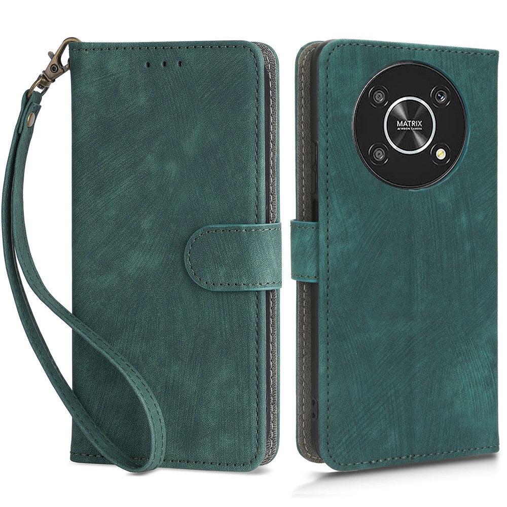Til Honor Magic4 Lite 5G / Magic4 Lite 4G / X9 5G / X9 4G / X30 5G Telefon Taske Etui RFID Blokerende Pung Læder Stativ Telefon Cover med Rem