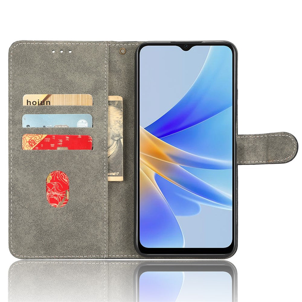 For Oppo A17 4G / A17k 4G Phone Cover RFID Blocking PU Leather Wallet Phone Stand Case with Strap