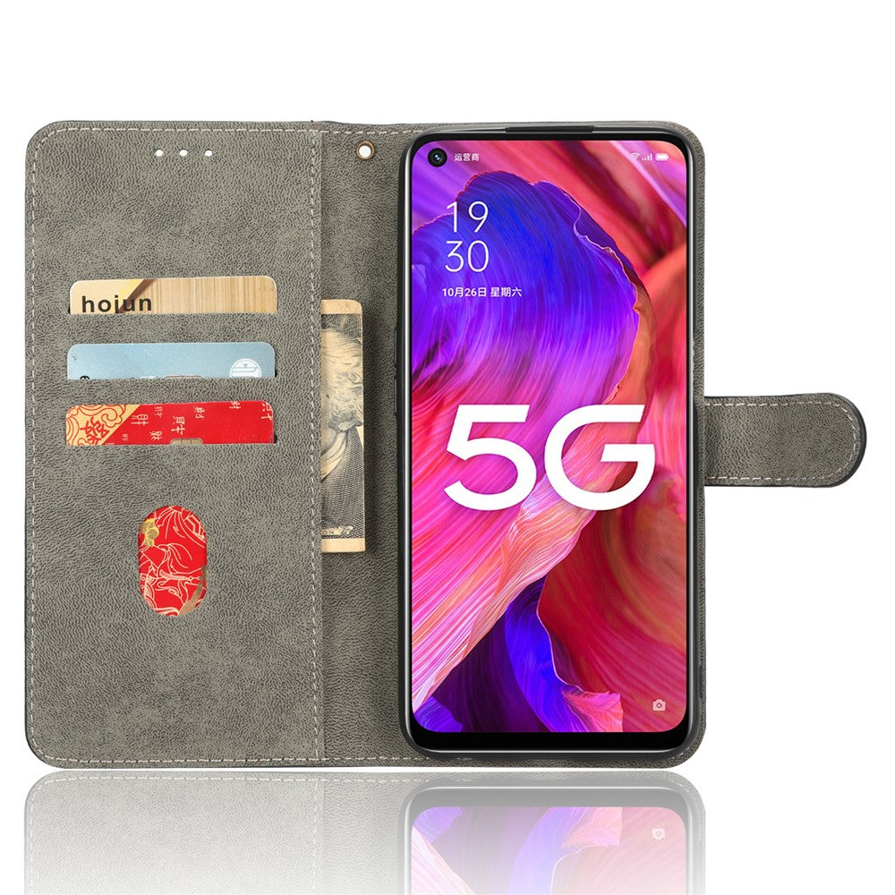 For Oppo A93 5G / A74 5G / A54 5G Phone Wallet Case RFID Blocking PU Leather Stand Cover with Strap